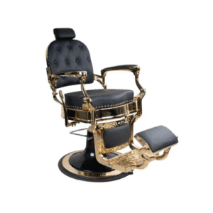 AKLAVIK Gold Chrome Frame Brown Barberchair DITA