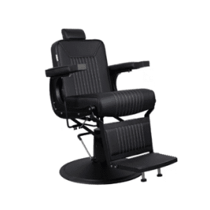 BOLOGNA FR-58006-L Black Matte Frame Black Leather Barberchair DITA